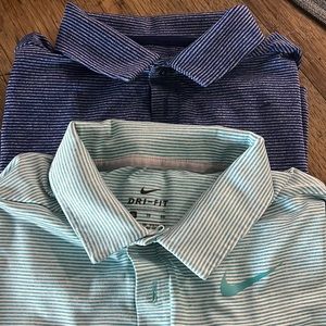 2 nike dri-fit youth XL golf shirts